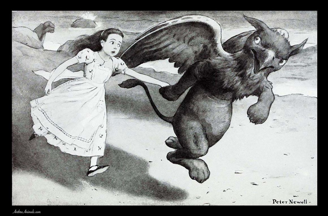 Peter Newell's Illustrations of Alice in Wonderland from anthroanimals.com
