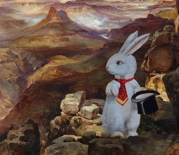 White Rabbit at Grand Canyon Composite Image