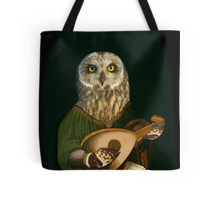 Owl Playing Lute Tote Bag